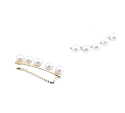 PENDIENTES  TREPADOR PERLA ORO 18 KT