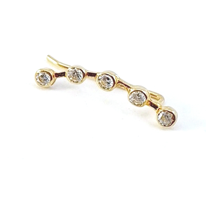 PENDIENTES TREPADOR ORO 18 KT CIRCONITAS