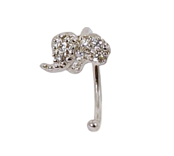 PENDIENTES ELEFANTE ORO 18 KT DIAMANTES  0.06 CT