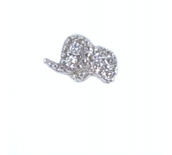 PENDIENTES ELEFANTE ORO 18 KT DIAMANTES  0.06 CT