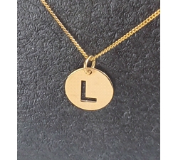 COLGANTE INICIAL ORO AMARILLO 18 KT