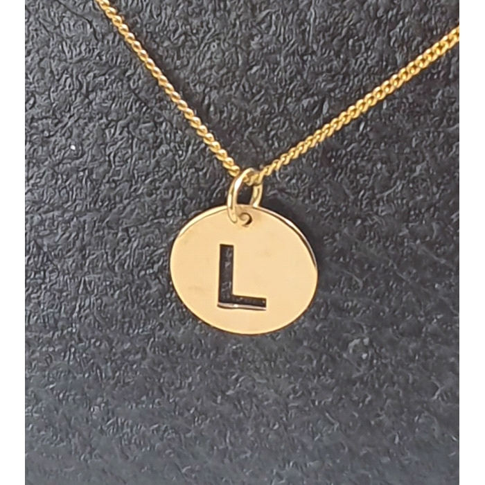 COLGANTE INICIAL ORO AMARILLO 18 KT