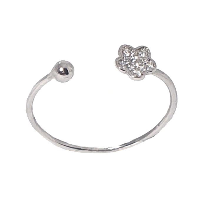 ANILLO FLOR ORO 18 KT DIAMANTES