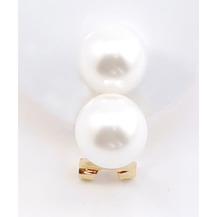 Pendientes oro 18 kt perla