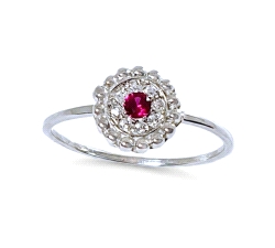 ANILLO BOTON CIRCONITAS COLOR FINO