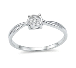 SORTIJA 0.04 CT BRILLANTE ORO 18 KT