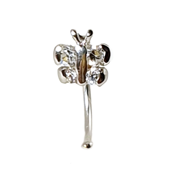 Pendientes mariposa ear cuff oro 18 kt circonitas