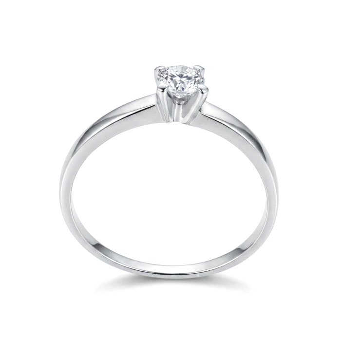 Anillo solitario oro 18 kt circonitas