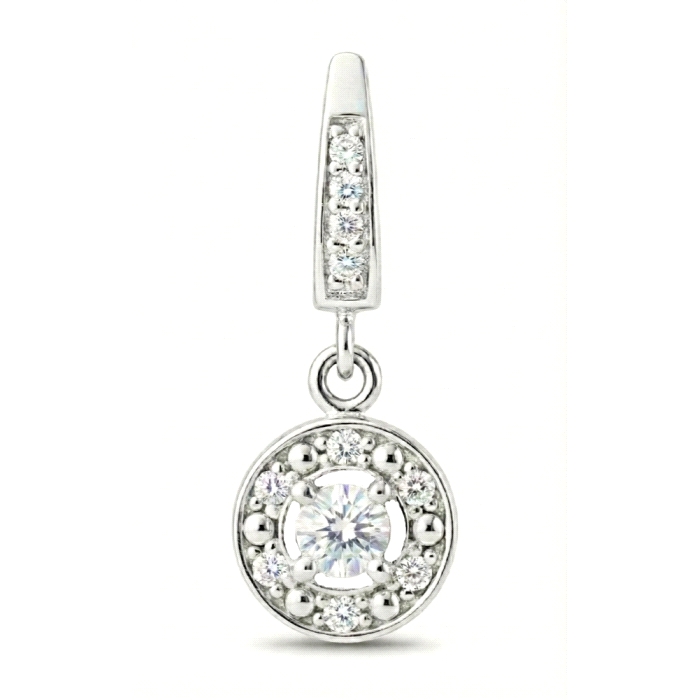 Pendientes oro 18 kt  0.18 ct diamantes