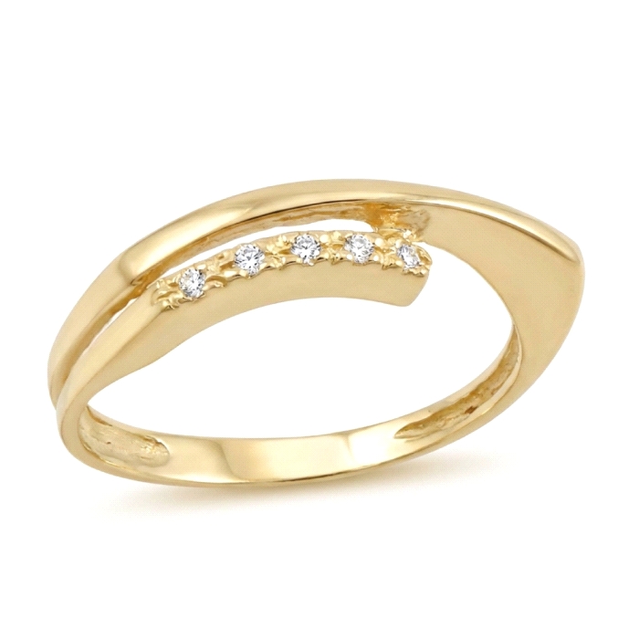 Anillo oro 18 kt 0.04 ct diamantes