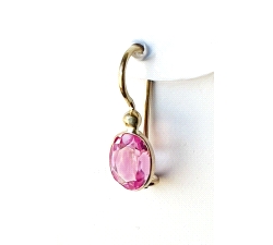 Pendientes oro amarillo 750 mm circonita rosa                                                                                   