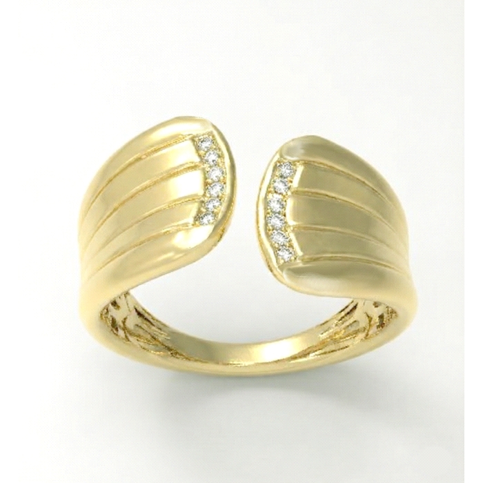 Anillo oro 18 kt 0.05 ct diamantes