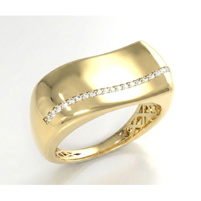 Anillo oro 18 kt 0.05 ct diamantes