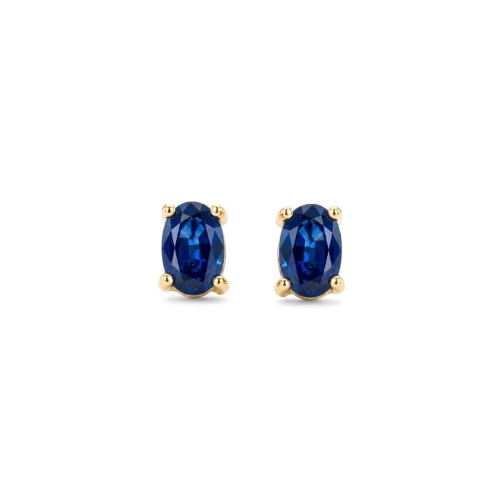 Pendientes  oval color fino  oro 18 kt