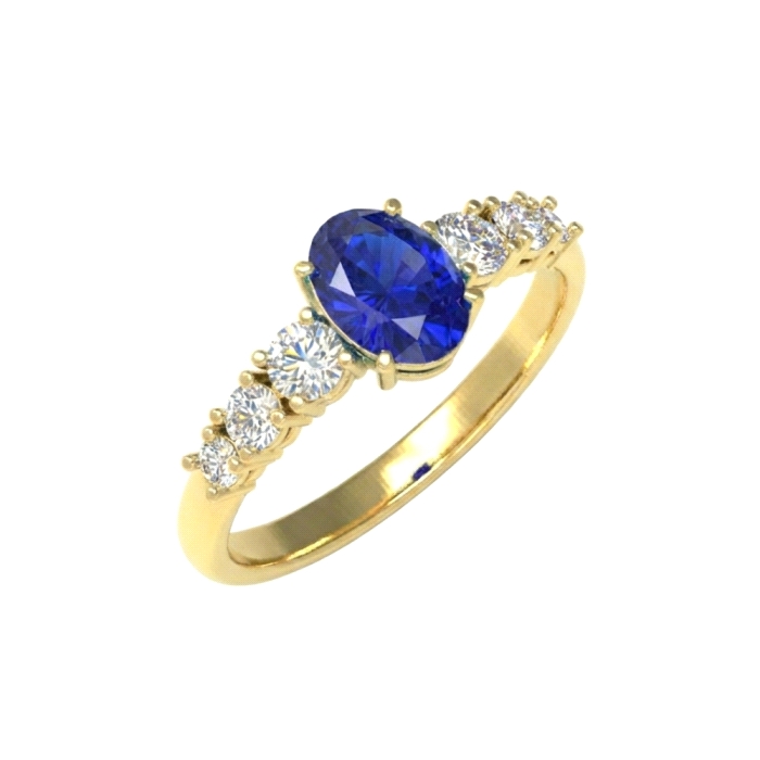 Anillo oro 18 kt color fino 0.40 ct diamantes