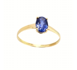 Anillo oro 18 kt zafiro