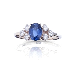 ANILLO ORO 18 KT ZAFIRO 0.33 CT DIAMOND