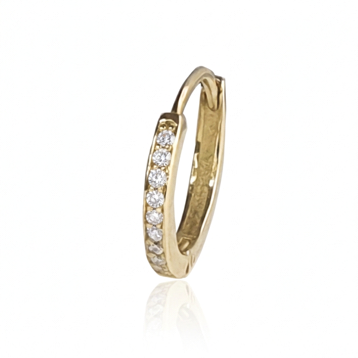 Aros articulados oro 18 kt 0.14 ct diamantes