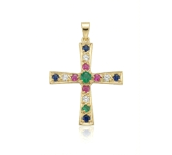 CRUZ 0.04 CT DIAMANTES  COLOR FINO                                                                  