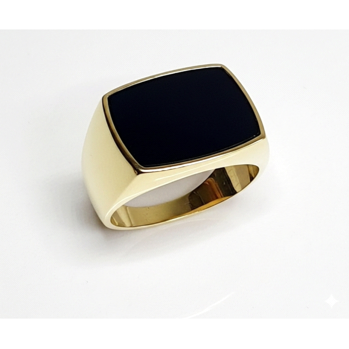 Anillo oro 18 kt onix antic