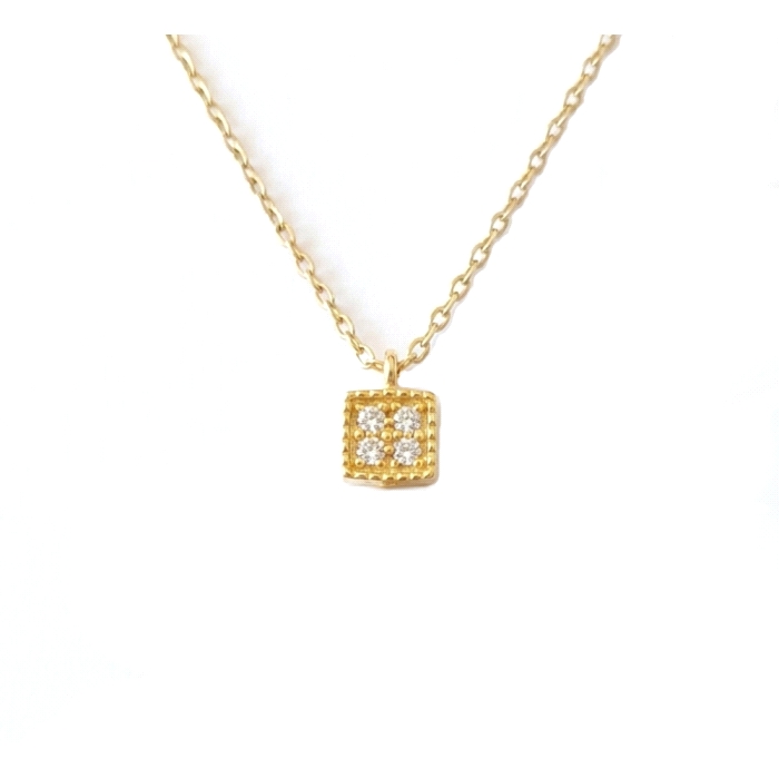 Gargantilla oro 18 kt 0.02 ct diamantes