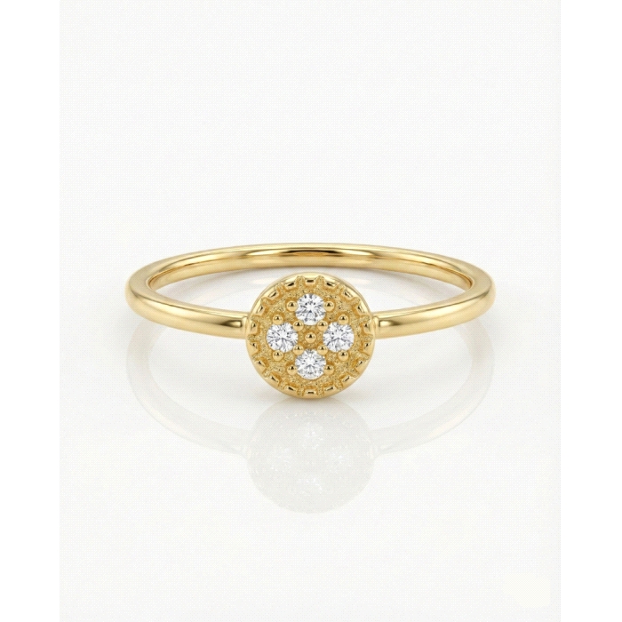Anillo oro 18 kt 0.02 ct diamantes