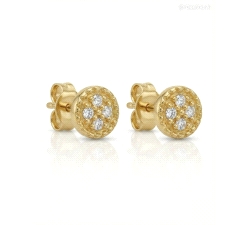 Pendientes oro 18 kt 0.04 ct diamantes