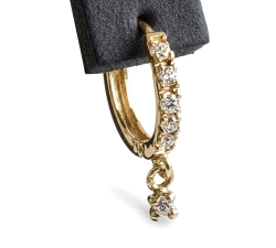 PAR AROS ARTICULADO  0.18 CT DIAMANTES