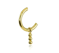 PENDIENTE  MEDIO ARO  BOLAS