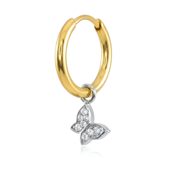 Pendientes mariposa oro 18 kt diamantes