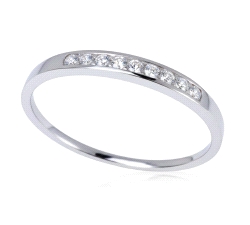 ANILLO MEDIA ALIANZA ORO 18 KT DIAMANTE 0.14 CT