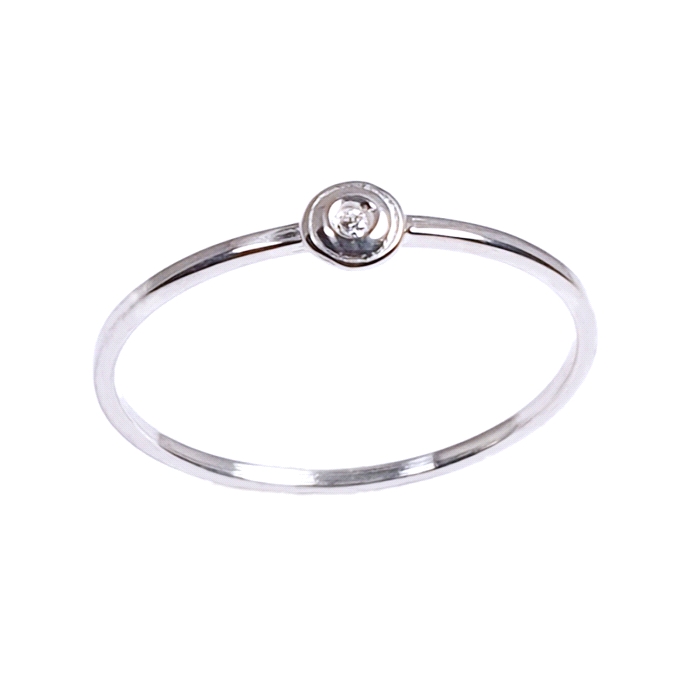 Anillo oro 18 kt diamante 0.01 ct