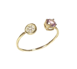 ANILLO ORO 18 KT COLOR FINO CIRCONITAS