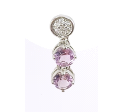 PENDIENTES ORO 18 KT COLOR FINO  DIAMANTES