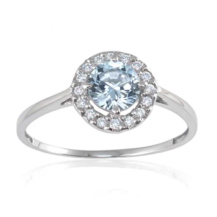 Anillo orla oro 18 kt color fino circonitas