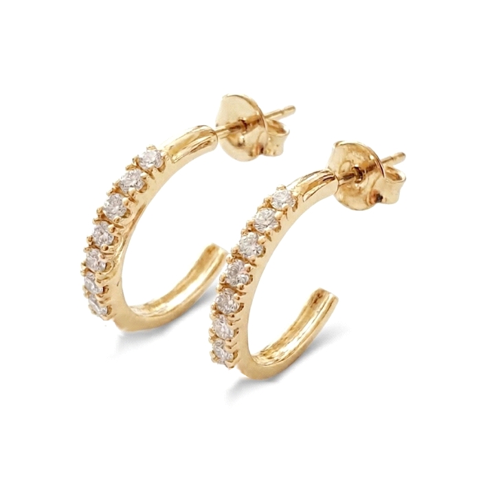 Aros oro 18 kt 0.13 ct diamantes
