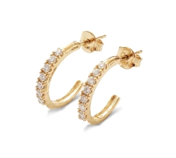 Pendientes oro amarillo 750 mm diamantes                                                                                        