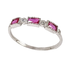 Anillo oro 18 kt diamantes 0.02 ct  color fino