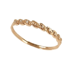 ANILLO MEDIA  ALIANZA 0.04 CT DIAMANTES