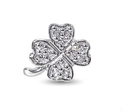 PENDIENTES TREBOL GRANDE 0.12 CT DIAMANTES