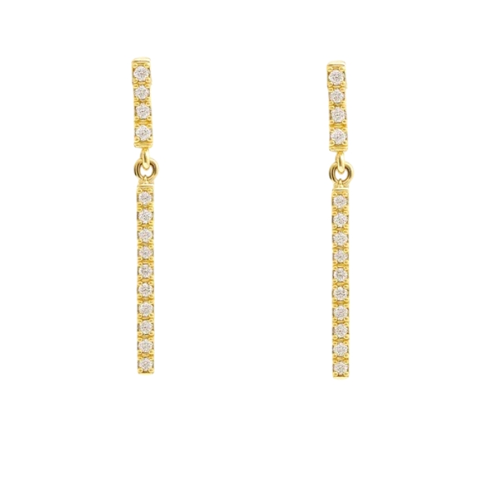 Pendientes oro 18 kt diamantes