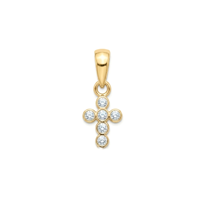 CRUZ ORO 18 KT DIAMANTES 0.03 CT