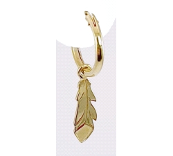 PENDIENTES PLUMA ORO 18 KT