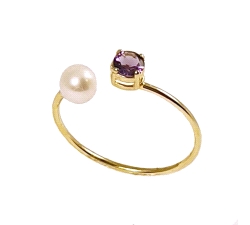 ANILLO ORO 18 KT COLOR FINO PERLA