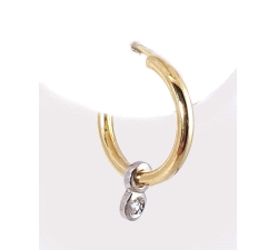 PENDIENTES ORO 18 KT  DIAMANTES 0.02 CT.