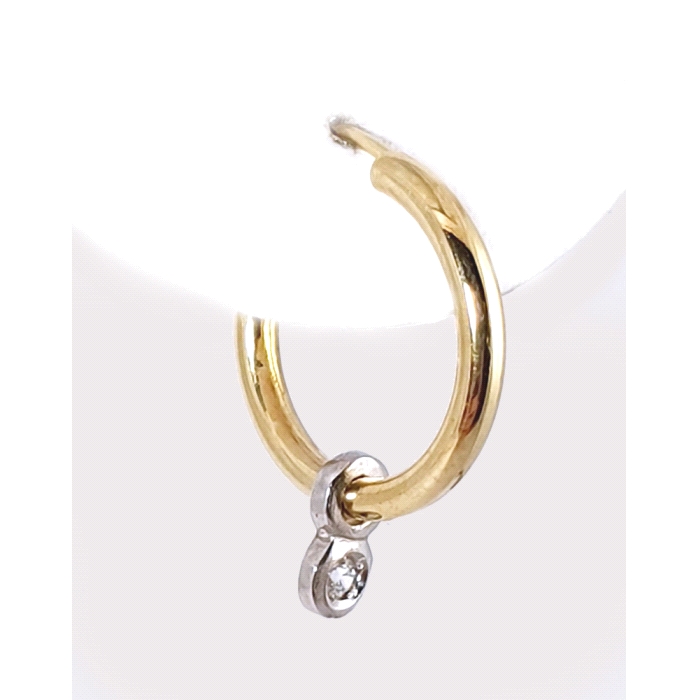 PENDIENTES ORO 18 KT DIAMANTES 0.02 CT.