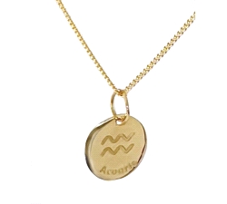 COLGANTE  ACUARIO ORO 18  KT AMARILLO