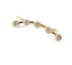 PENDIENTES TREPADOR ORO 18 KT CIRCONITAS