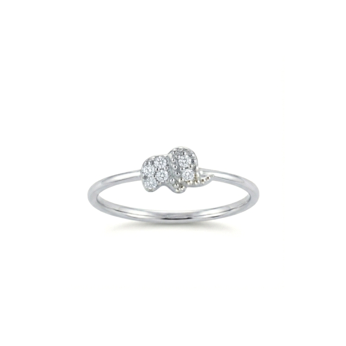 Anillo elefante oro 18 kt diamantes