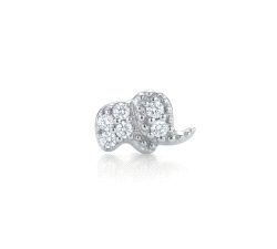 PENDIENTES ELEFANTE ORO 18 KT DIAMANTES  0.06 CT